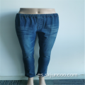 Pantalones largos tejidos amigables con la piel Algodón Spandex Jeans de mujer